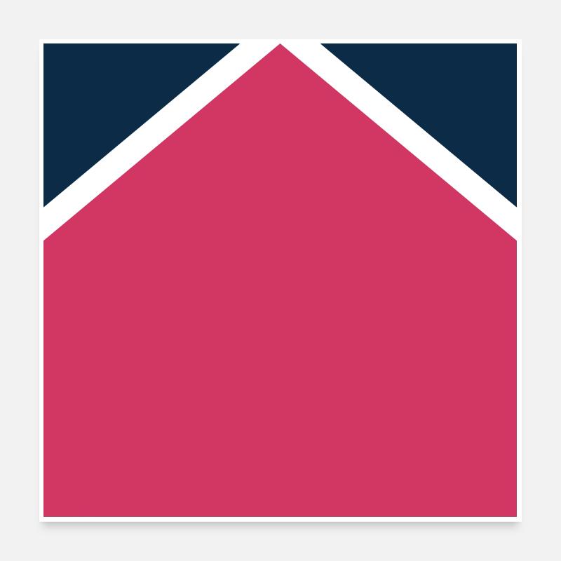 Logo Dachdecker, Maklerbüro oder Architekt Poster 60x60 cm