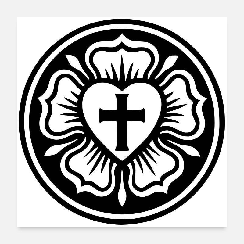 Rose luthérienne Poster 60 x 60 cm