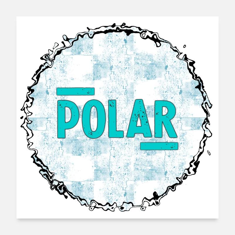 Polar Block Pattern Poster 24" x 24" (60x60 cm)