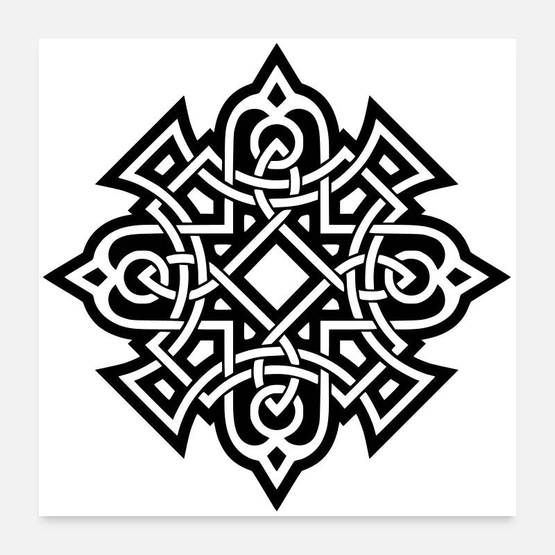 Celtic Pattern - Poster 24" x 24" (60x60 cm) - white