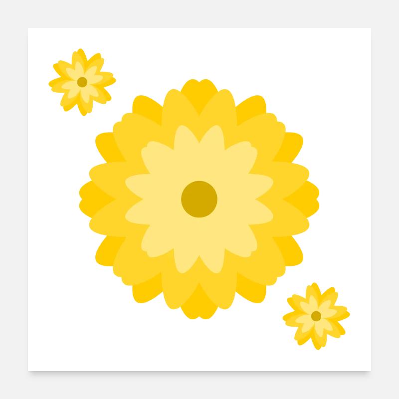 Explosion de marguerite ensoleillée Poster 60 x 60 cm