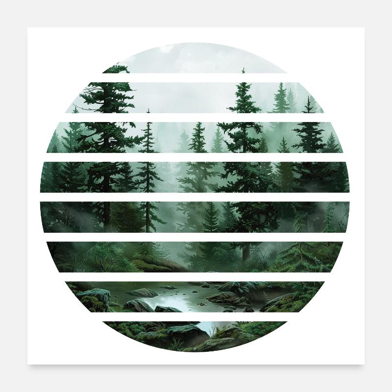 Wald Poster 60x60 cm