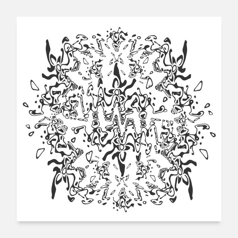 Kaleidoscopic Ornament Pattern Poster 24" x 24" (60x60 cm)