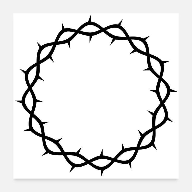 Dornenkrone Poster 60x60 cm