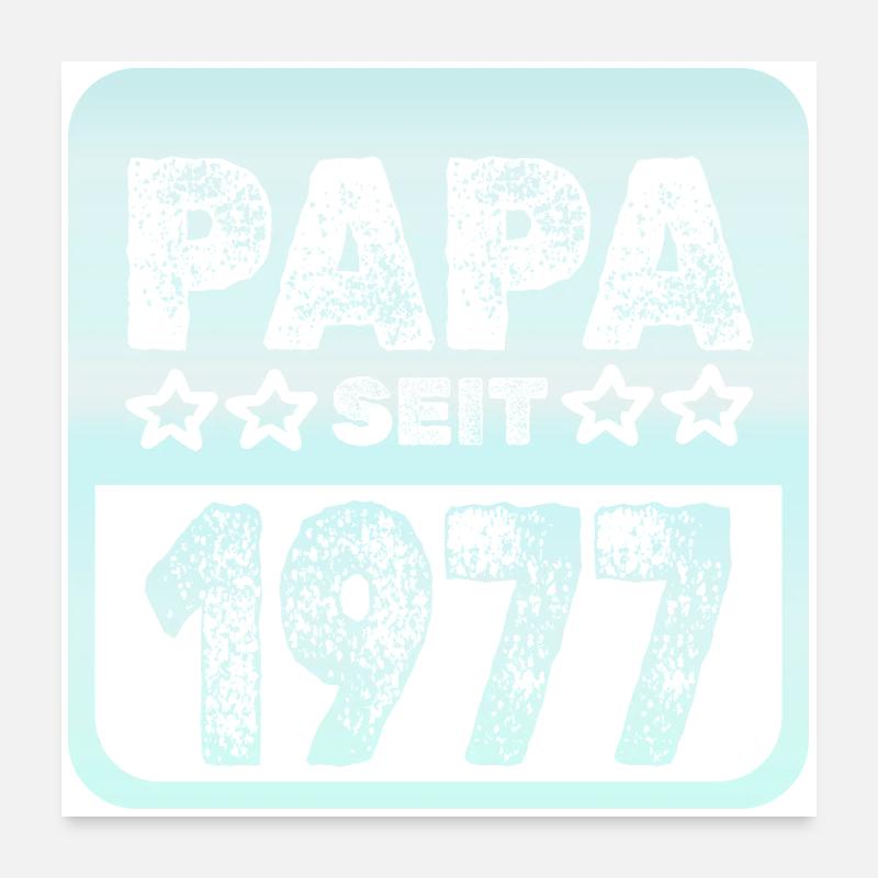 1977 - Poster 60 x 60 cm - blanc