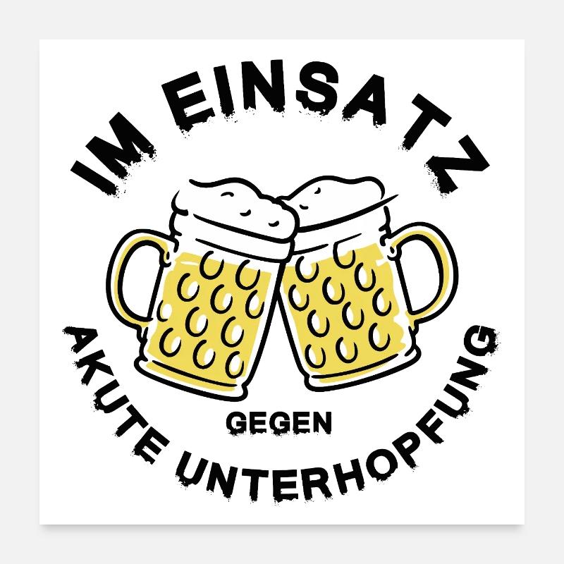 Underhopping Deployment – Regulars' Table Beer Saying Poster 24" x 24" (60x60 cm)