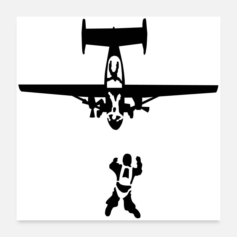 Skydiving Poster 60x60 cm