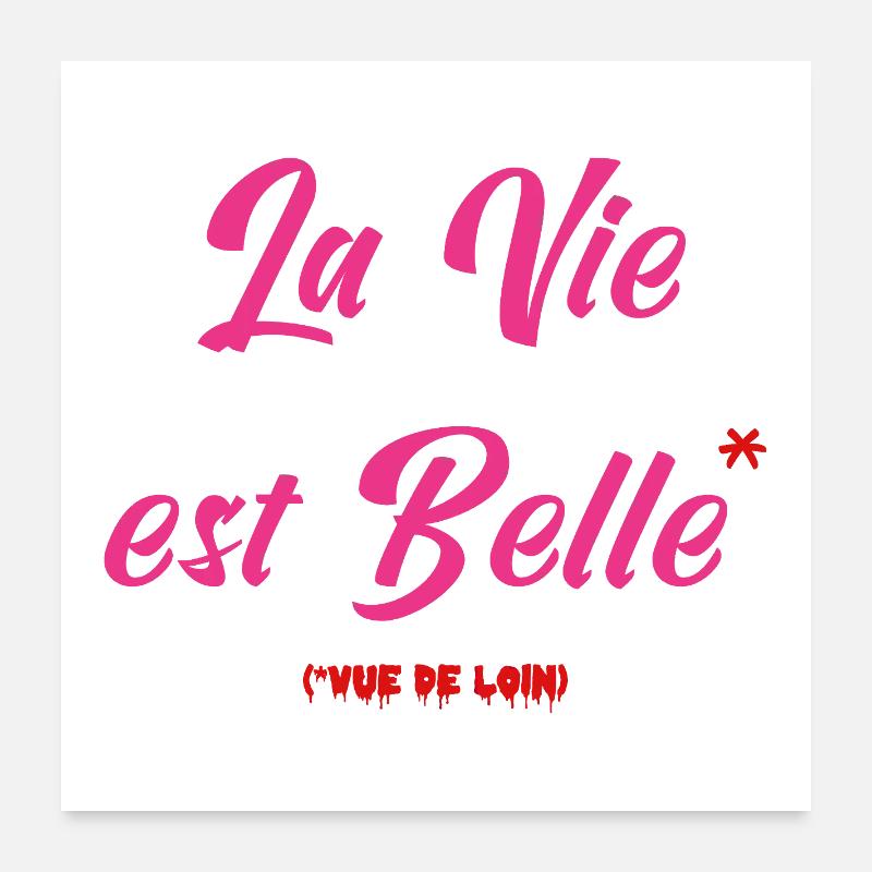 DAS LEBEN IST GUT! (Blick aus der Ferne) Poster 60x60 cm