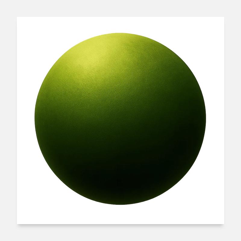 Smaragdkugel Lichtschatten Poster 60x60 cm