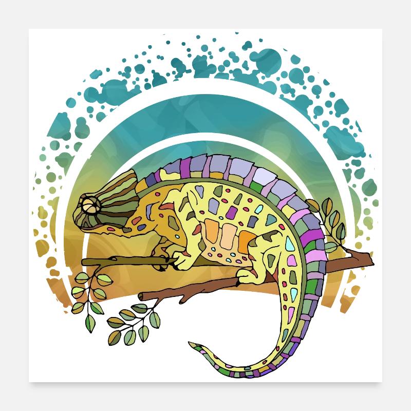 Chameleon Poster 24" x 24" (60x60 cm)