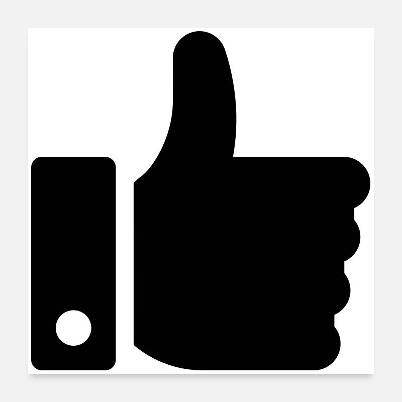 Like Hand, Ok Symbol Poster 60x60 cm