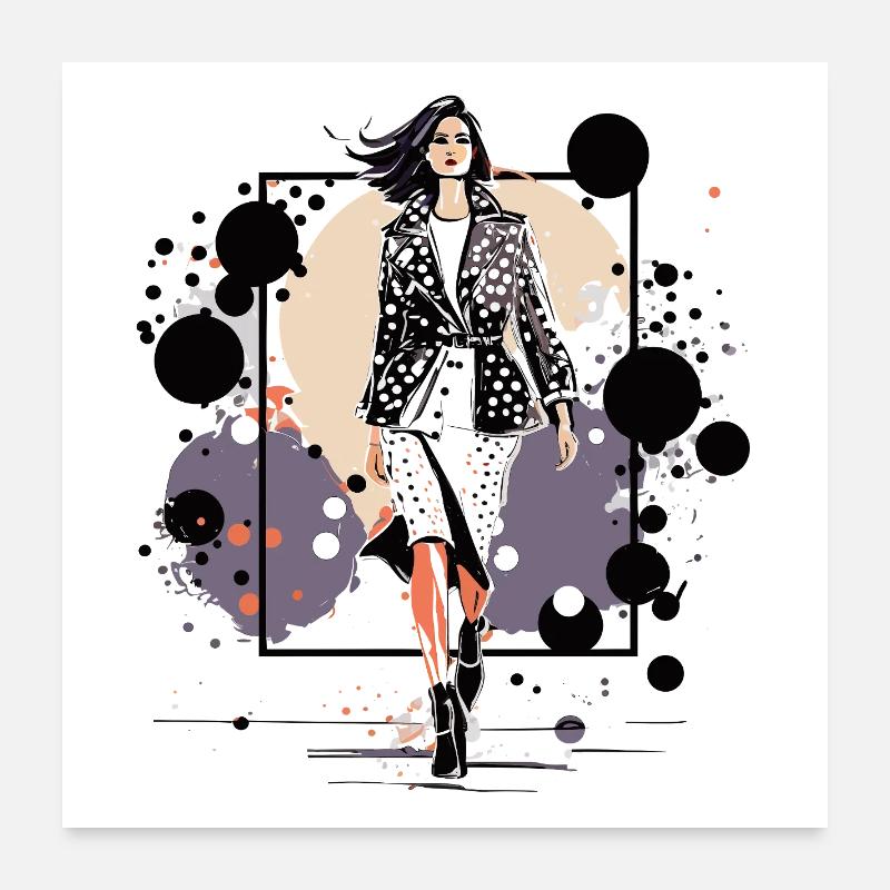 Nachtleder-Icon Poster 60x60 cm
