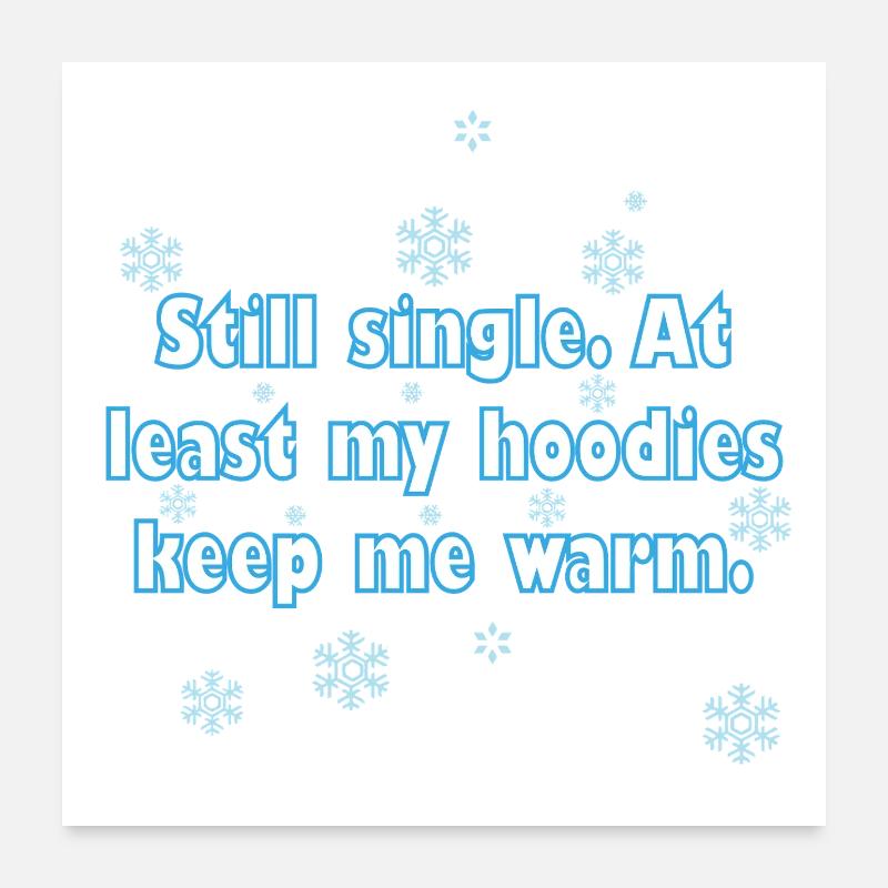 Hiver - Poster 60 x 60 cm - blanc