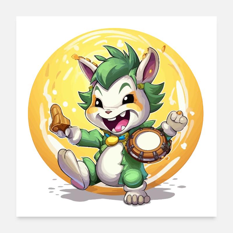 Bunny Batteur Moon Buddy Poster 60 x 60 cm