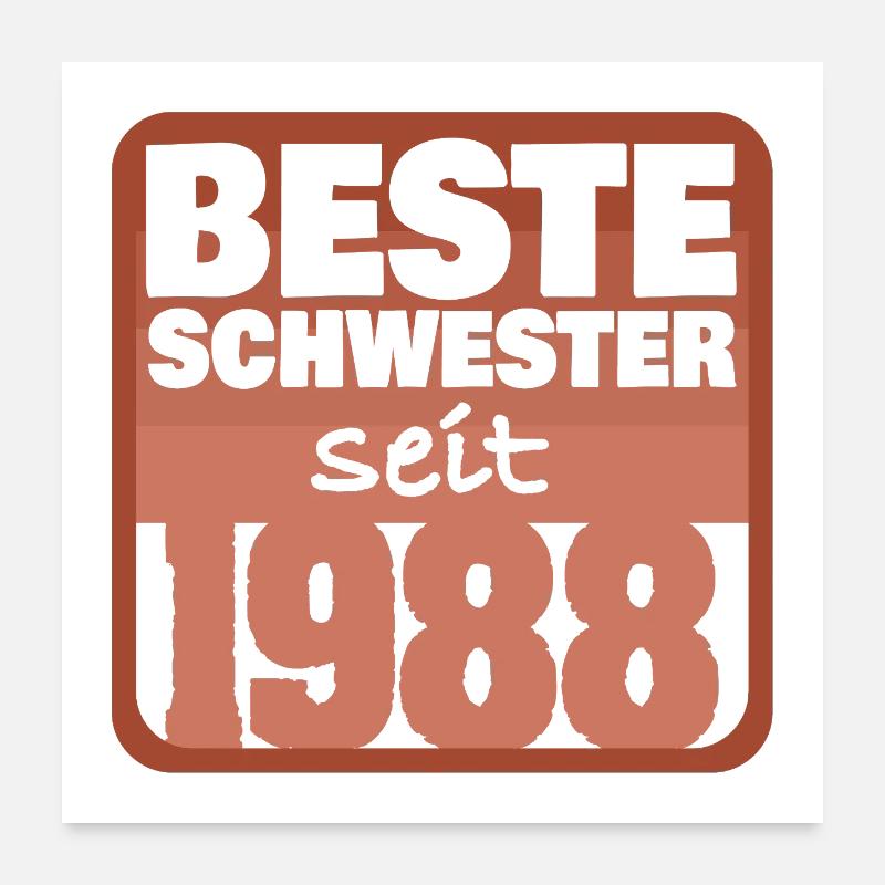 Siblings 1988 Poster 24" x 24" (60x60 cm)