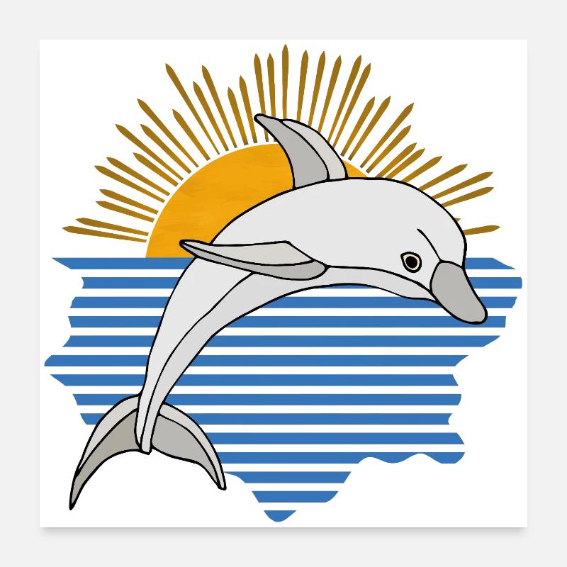 dauphin Poster 60 x 60 cm