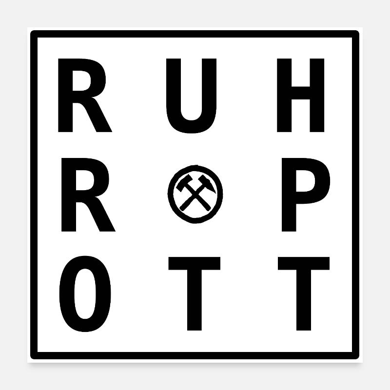 Ruhrpott Merch Design – Geschenk & Souvenir - Poster 60x60 cm - Weiß