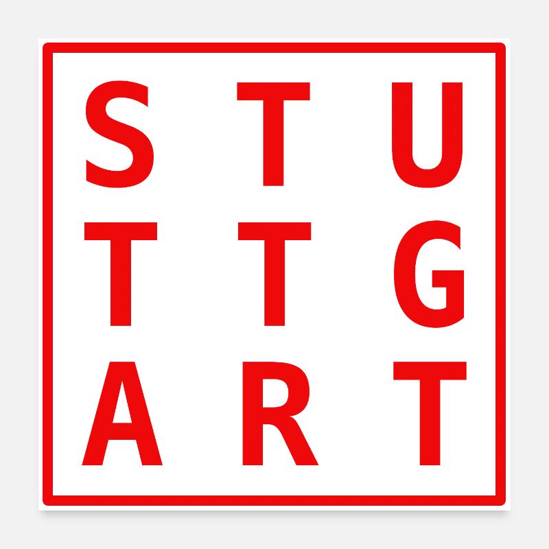 Sac souvenir de Stuttgart Poster 60 x 60 cm