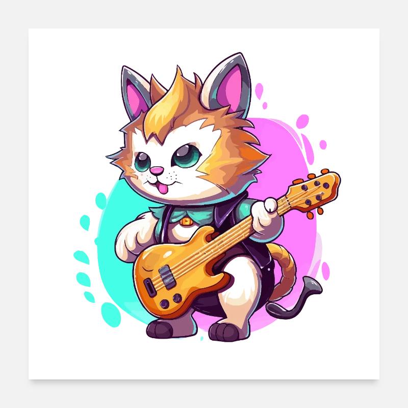 Patchwork-Esel im Doodle-Stil Poster 60x60 cm