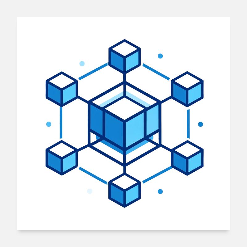 Isometric Cube Meshing Poster 24" x 24" (60x60 cm)