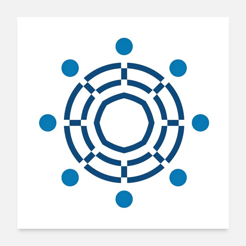 Circle Mandala Network Poster 24" x 24" (60x60 cm)