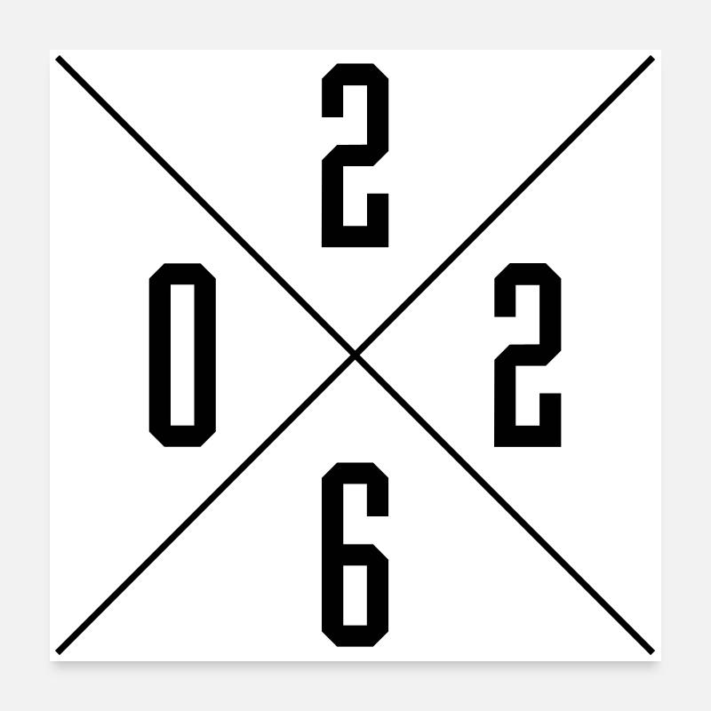 2026 Jahr Poster 60x60 cm