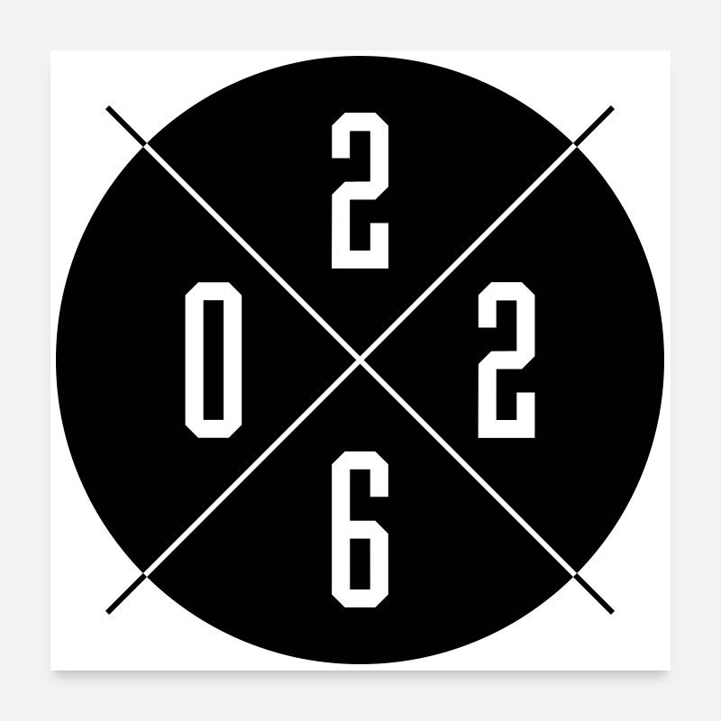 Année 2026 Poster 60 x 60 cm