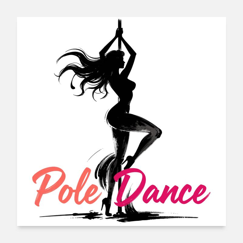 Pole Dance Pole Dancer Aesthetic Gift Poster 24" x 24" (60x60 cm)