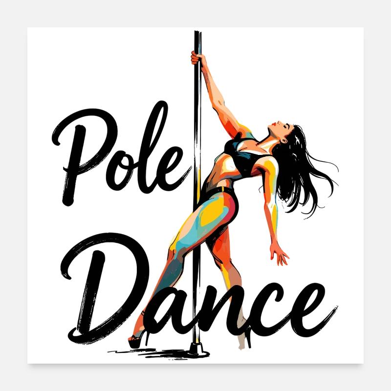 Pole Dance Pole Dancer Aesthetic Gift Poster 24" x 24" (60x60 cm)