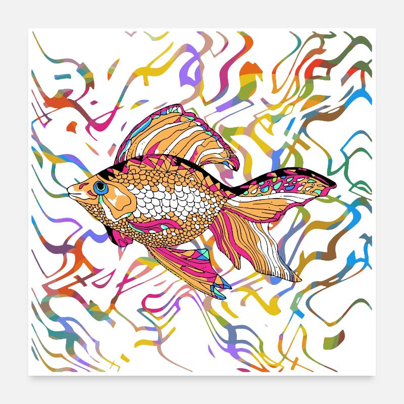 Fisch Poster 60x60 cm
