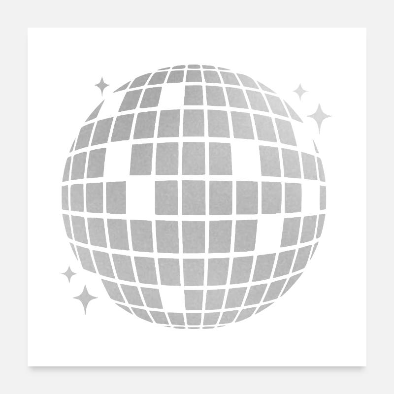 Éclat de mosaïque de boule disco Poster 60 x 60 cm