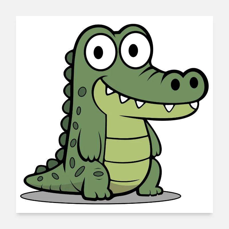 Krokodil  Poster 60x60 cm