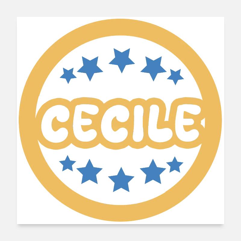 Prénom Cecile Poster 60 x 60 cm