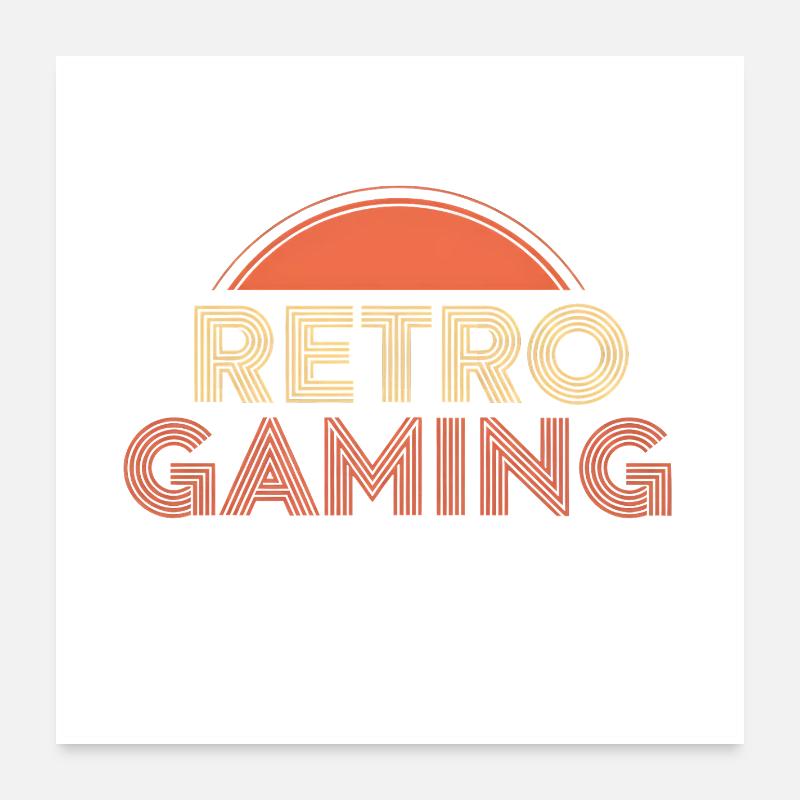 Retro Gaming Poster 24" x 24" (60x60 cm)