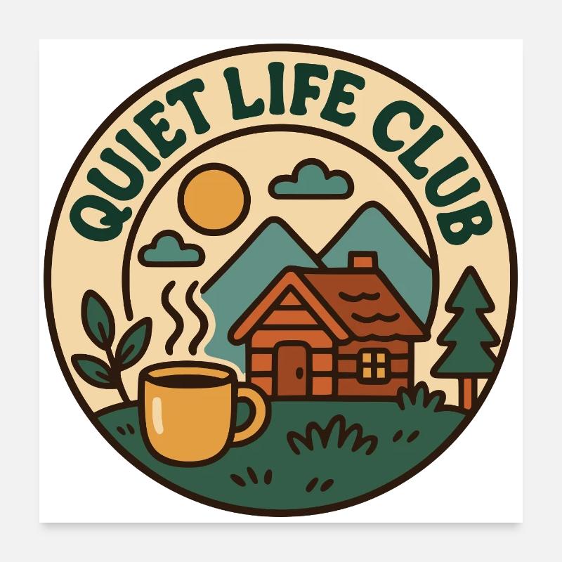 Club de la Vie Tranquille Poster 60 x 60 cm