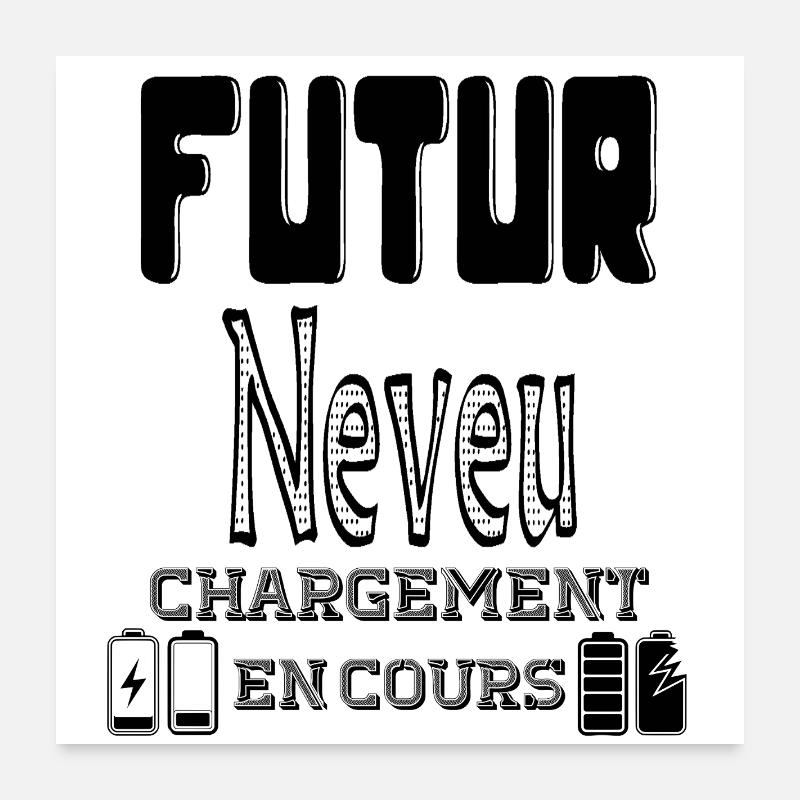 Zukünftiger Neffe wird geladen Poster 60x60 cm