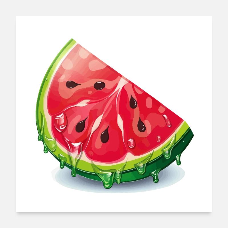 Tranche de pastèque Poster 60 x 60 cm