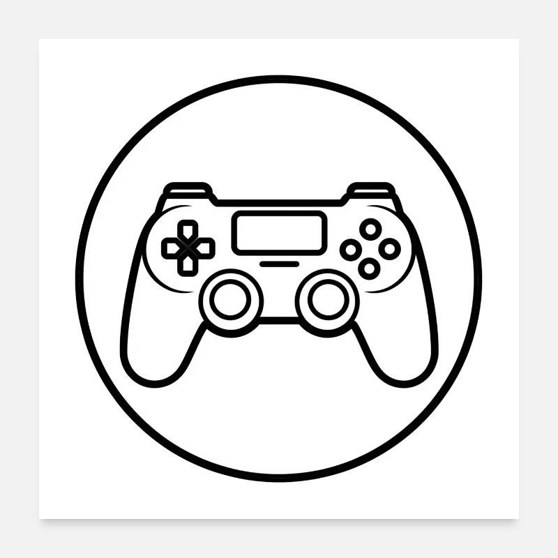 Controller in hand, level 1 activated, player gift Poster 24" x 24" (60x60 cm)