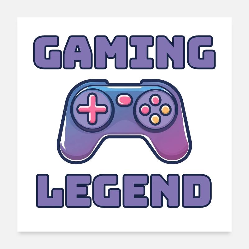 Idée cadeau pour joueur de jeu vidéo console Poster 60 x 60 cm