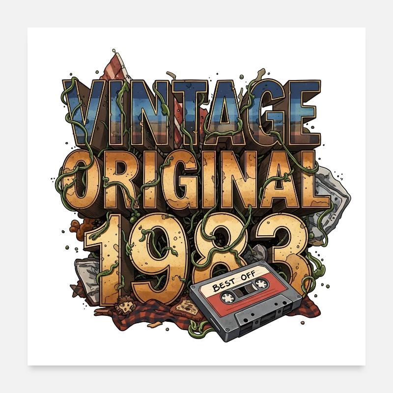 Vintage Original 1983 Poster 60 x 60 cm