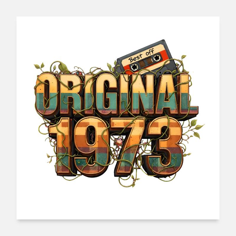 Original 1973 Retro  Poster 60x60 cm