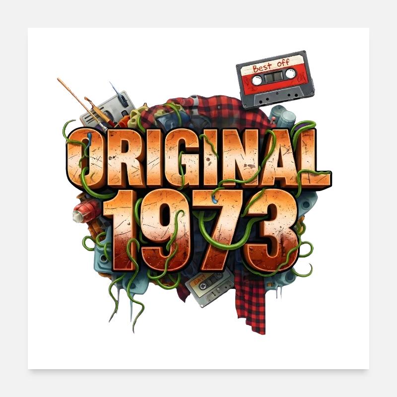 Rétro original de 1973 Poster 60 x 60 cm