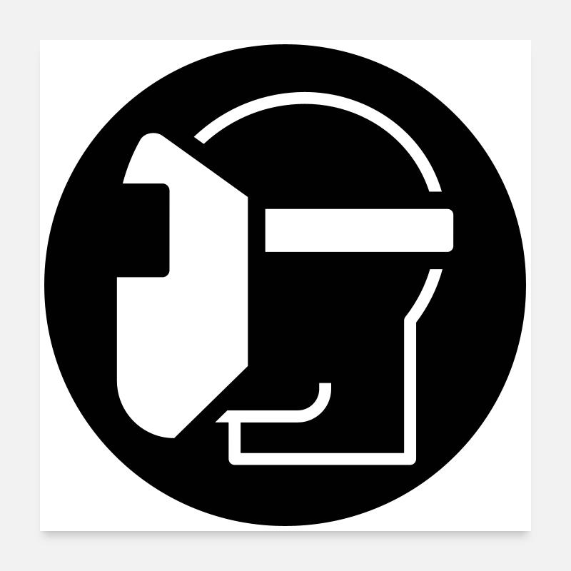 Welding helmet, welder, welding specialist Poster 24" x 24" (60x60 cm)