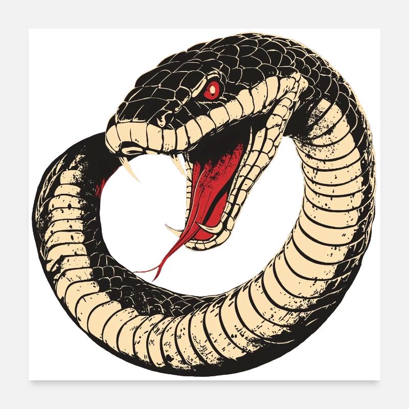 Snake Poster 24" x 24" (60x60 cm)