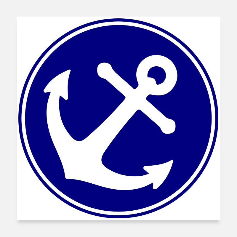 Anker Symbol Poster 60x60 cm