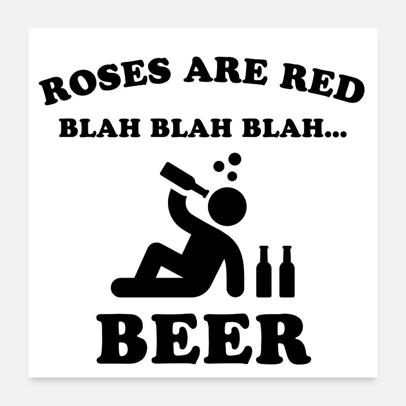 Roses are red – Beer Poster 24" x 24" (60x60 cm)