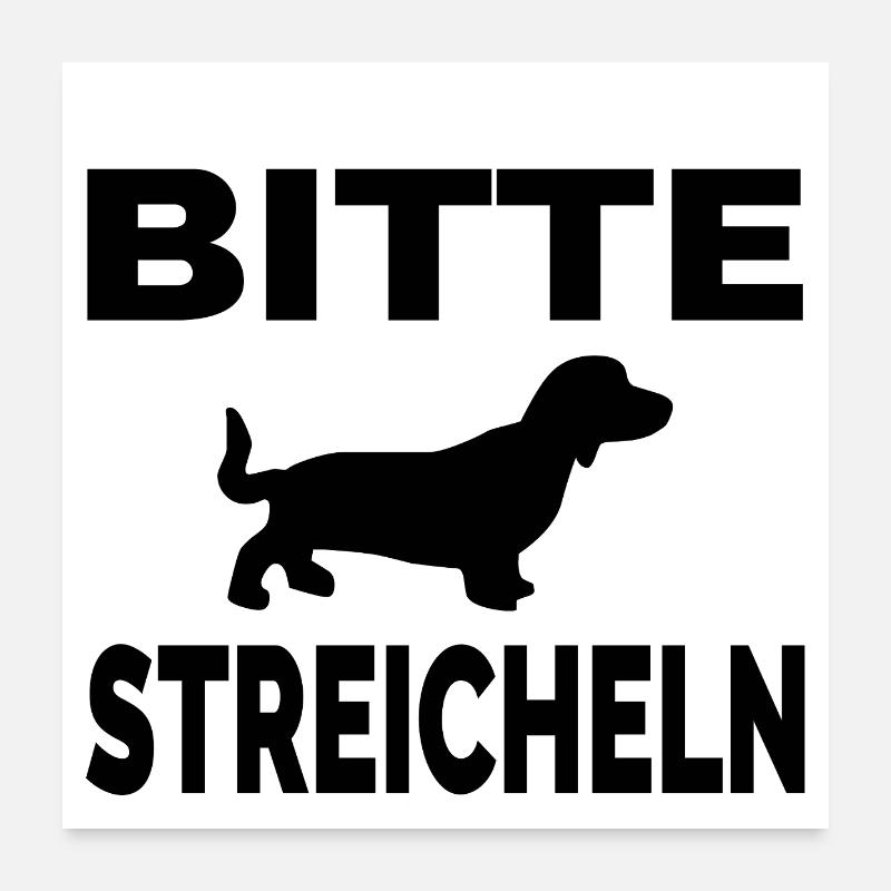 Teckel Poster 60 x 60 cm