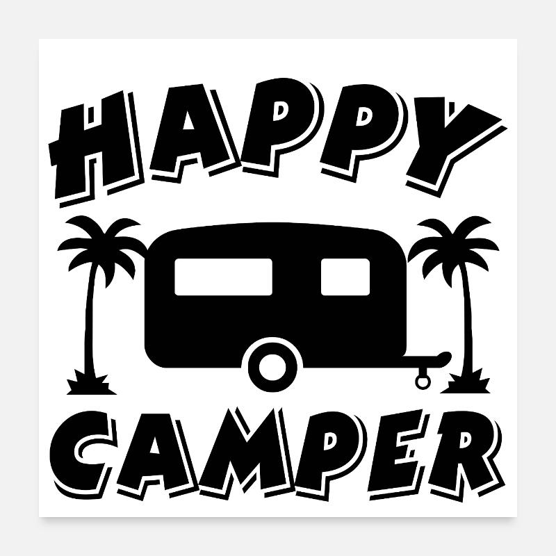 Camping Poster 60x60 cm