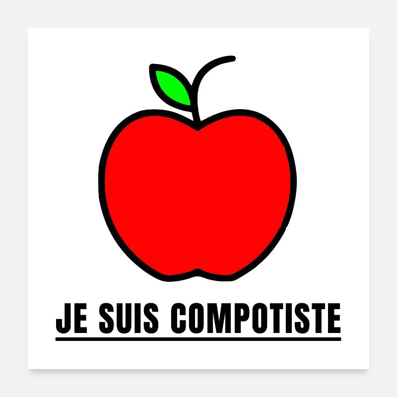 I AM A COMPOTIST (apple, conspiracy) Poster 24" x 24" (60x60 cm)