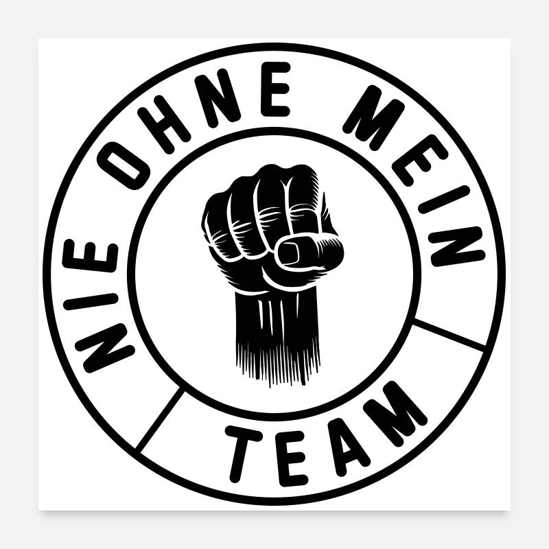mein Team Poster 60x60 cm